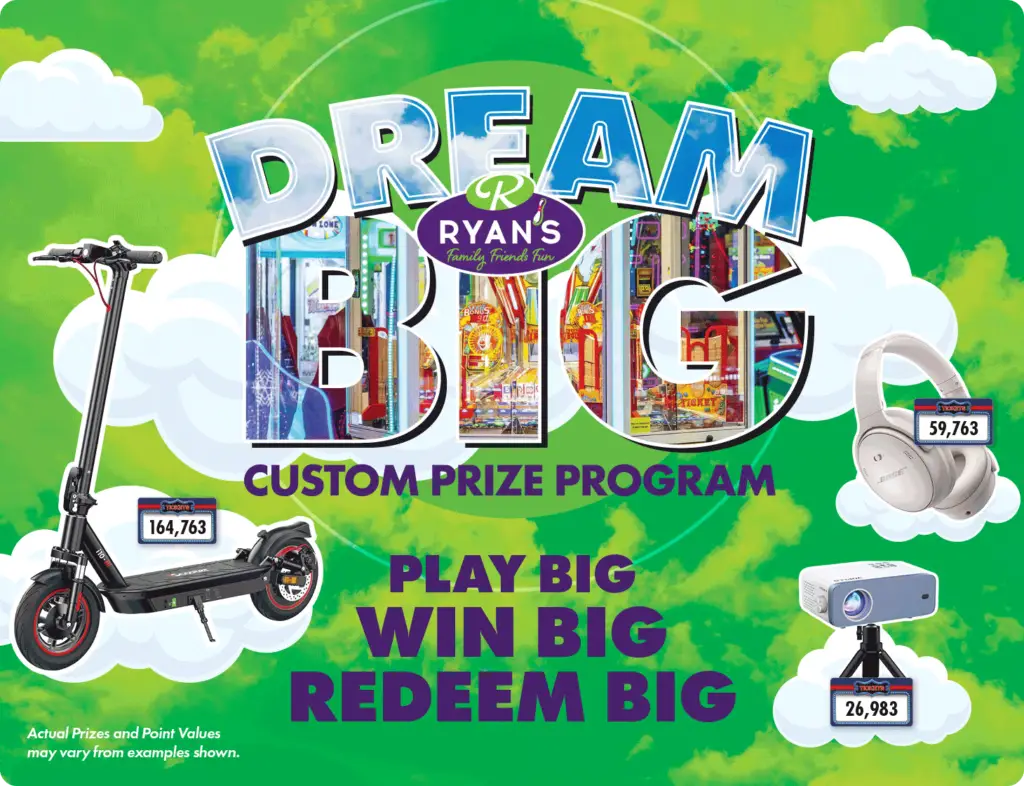 Ryan’s Dream Big Custom Prize Program